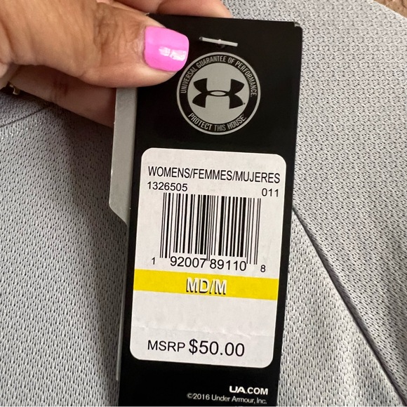 Under Armour Heat Gear Running Open Back Shirt Size Medium NWT - Picture 6 of 11